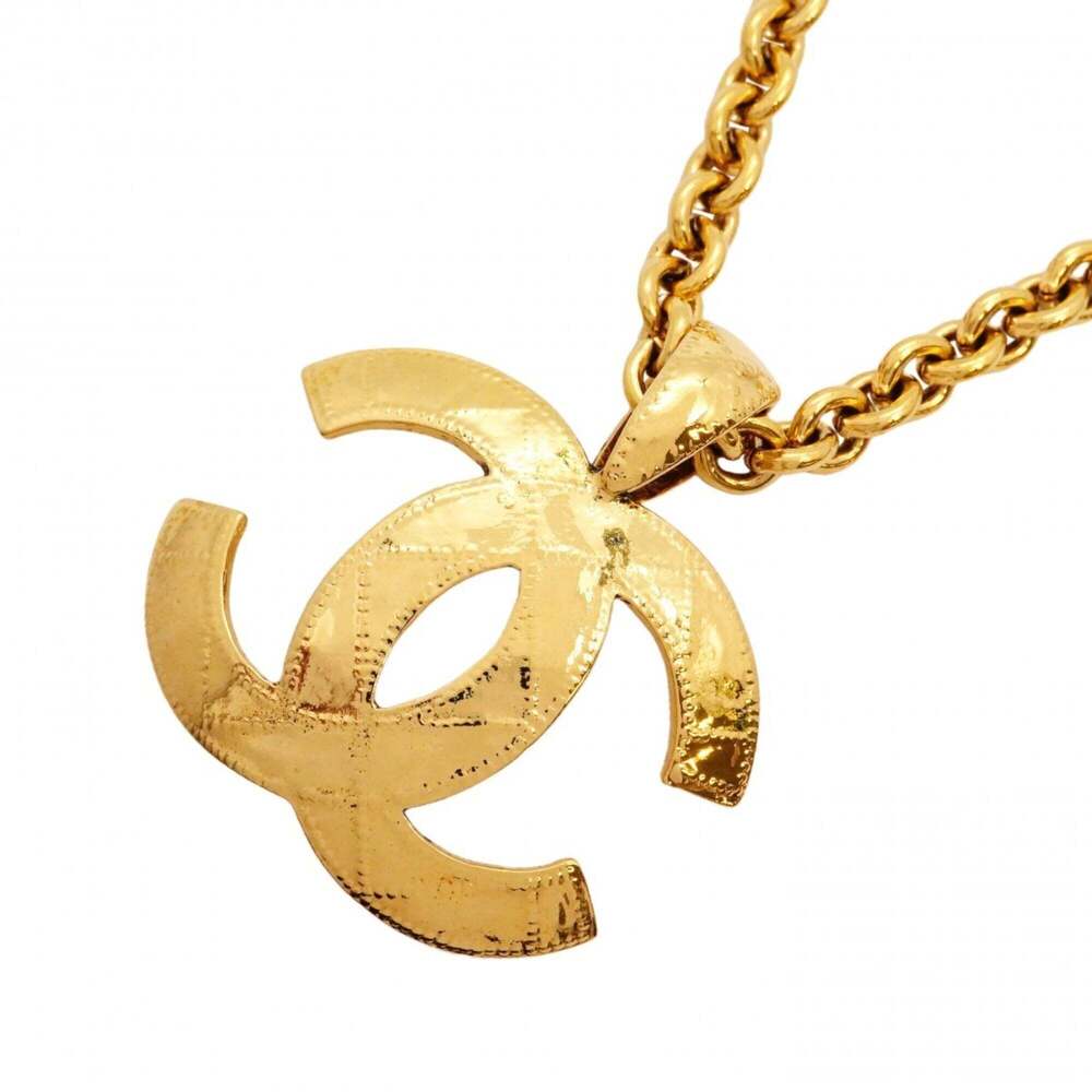 CHANEL Gold Logo Necklace - Picture 1 of 8